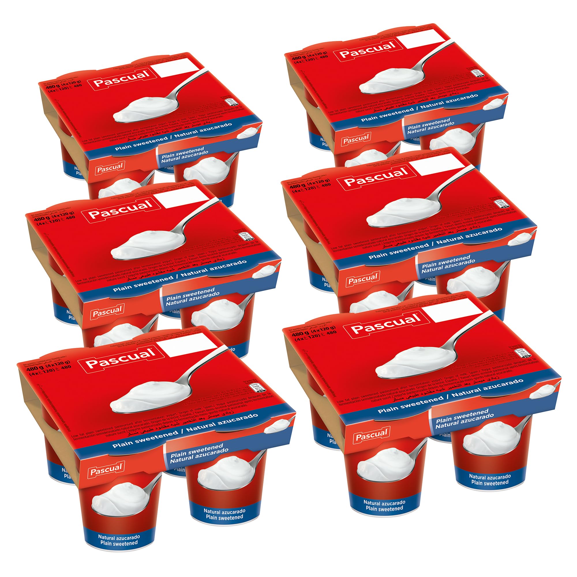 Pascual - Yogur Original Sabor Fresa - Plátano. Caja de 6 Pack de 4 x 120g. Total 24 uds. — view 8