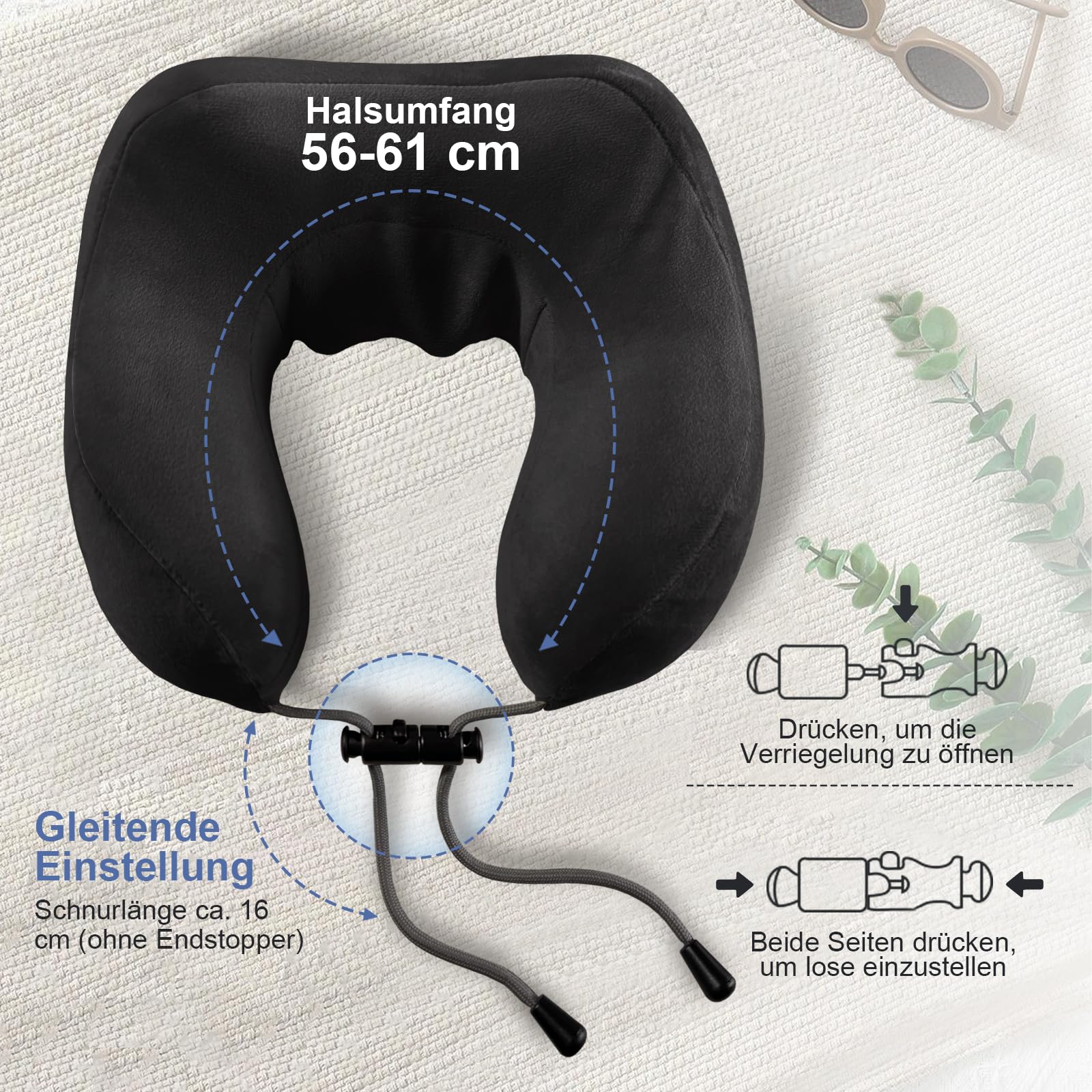 Elektrisches Nackenmassagegerät mit Wärmefunktion, Kabellos USB Wiederaufladbar Massagekissen, Ergonomisches Nacken Schultermassagegerät zur Linderung von Verspannungen, Ideal für Zuhause Büro Auto