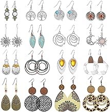 32 Pairs Boho Earrings for Women, Funtopia Dangle Earrings for Women Trendy
