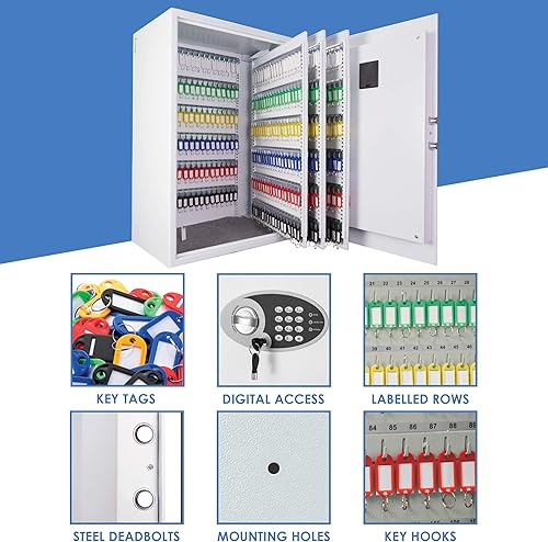 Miniatura 5 de Barska AX13500 - Teclado digital de 736 teclas, caja fuerte para pared, grande, multicolor
