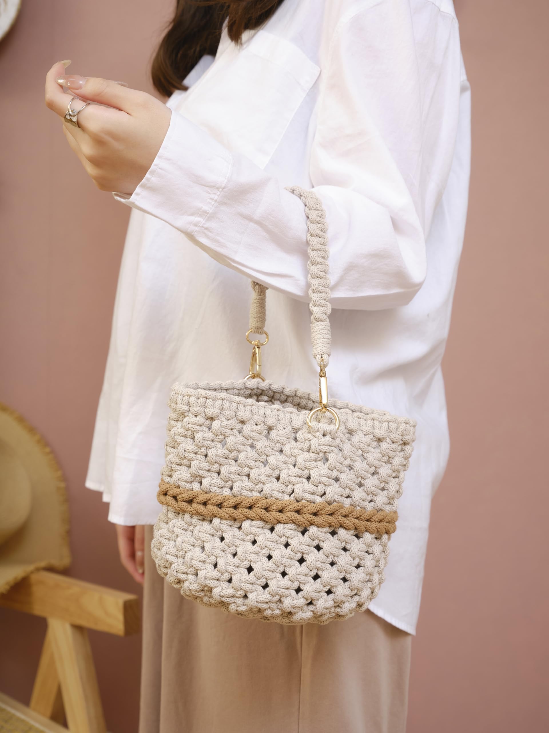 Sacs & accessoires en macramé: 20 projets tendance en pas-à-pas