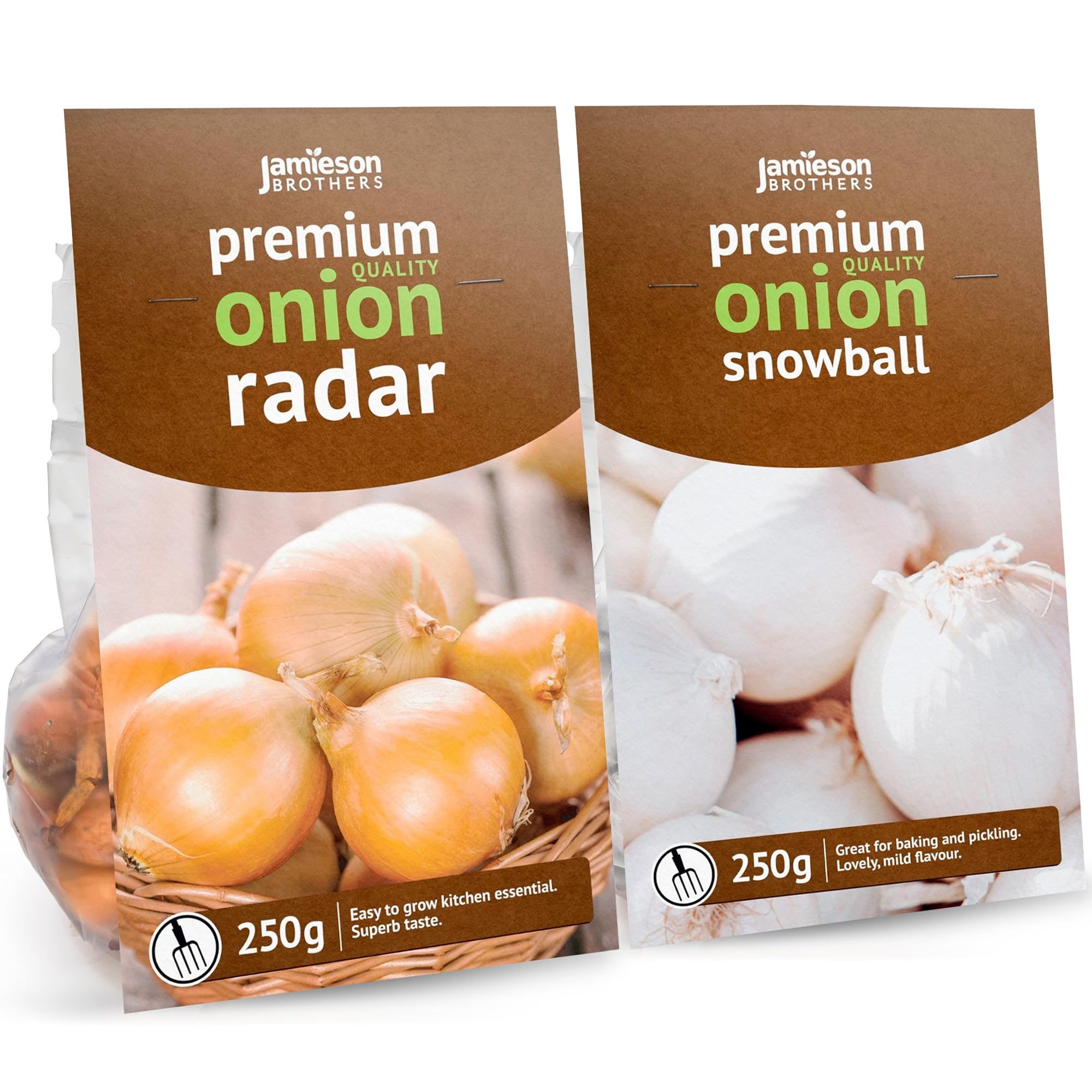 Jamieson Brothers® Mixed Winter Onion Sets – 2x250gm (Radar & Snowball) – Plant Now for Harvest in Late Spring – Perfect for Gardens and Allotments – Bulb Size 14/21