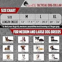 Vista 7 de Wolf Tactical Collar de perro - Collar militar resistente para perros grandes - Negro, Talla M