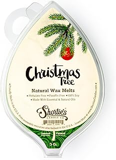 Shortie's Candle Company Christmas Tree Natural Soy Wax Melts - 1 Highly Scented 3 Oz. Bar - Made with 100% Soy and Essent...