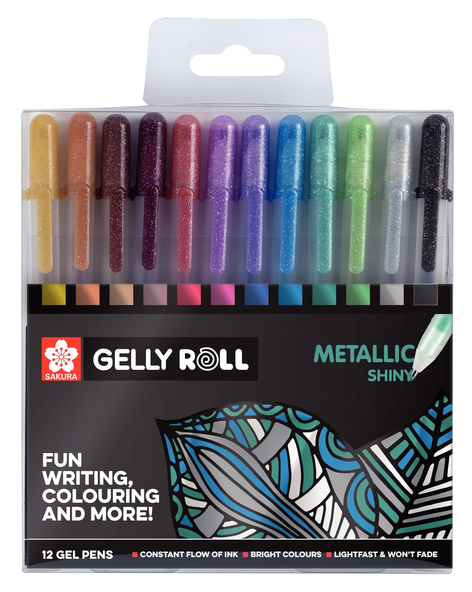 Sakura Gelly Roll Metallic Shiny, Pack of 12 Pens