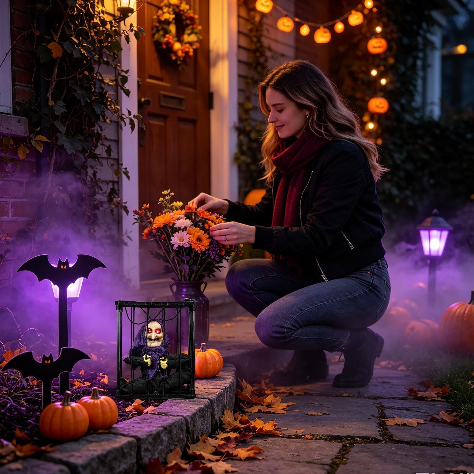 Generisch Decorazioni animate per Halloween, occhi spaventosi e