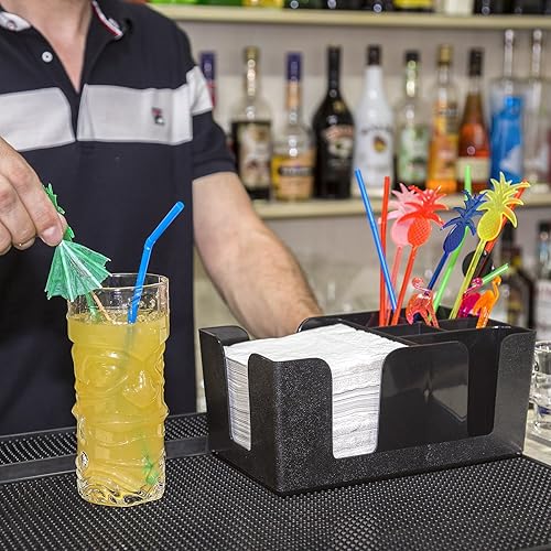 Miniatura 2 de Ultimate Bar Caddy Surtido Swizzle Sticks, popotes flexibles desechables (2 tamaños), kit de repuesto ideal para fiestas de bar para organizadores