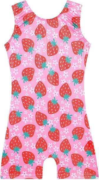 Leotards for Girls Gymnastics Toddler Dance Biketards Mermaid Unicorn Athletic Dance Wear Shiny Rainbow Blue Hotpink