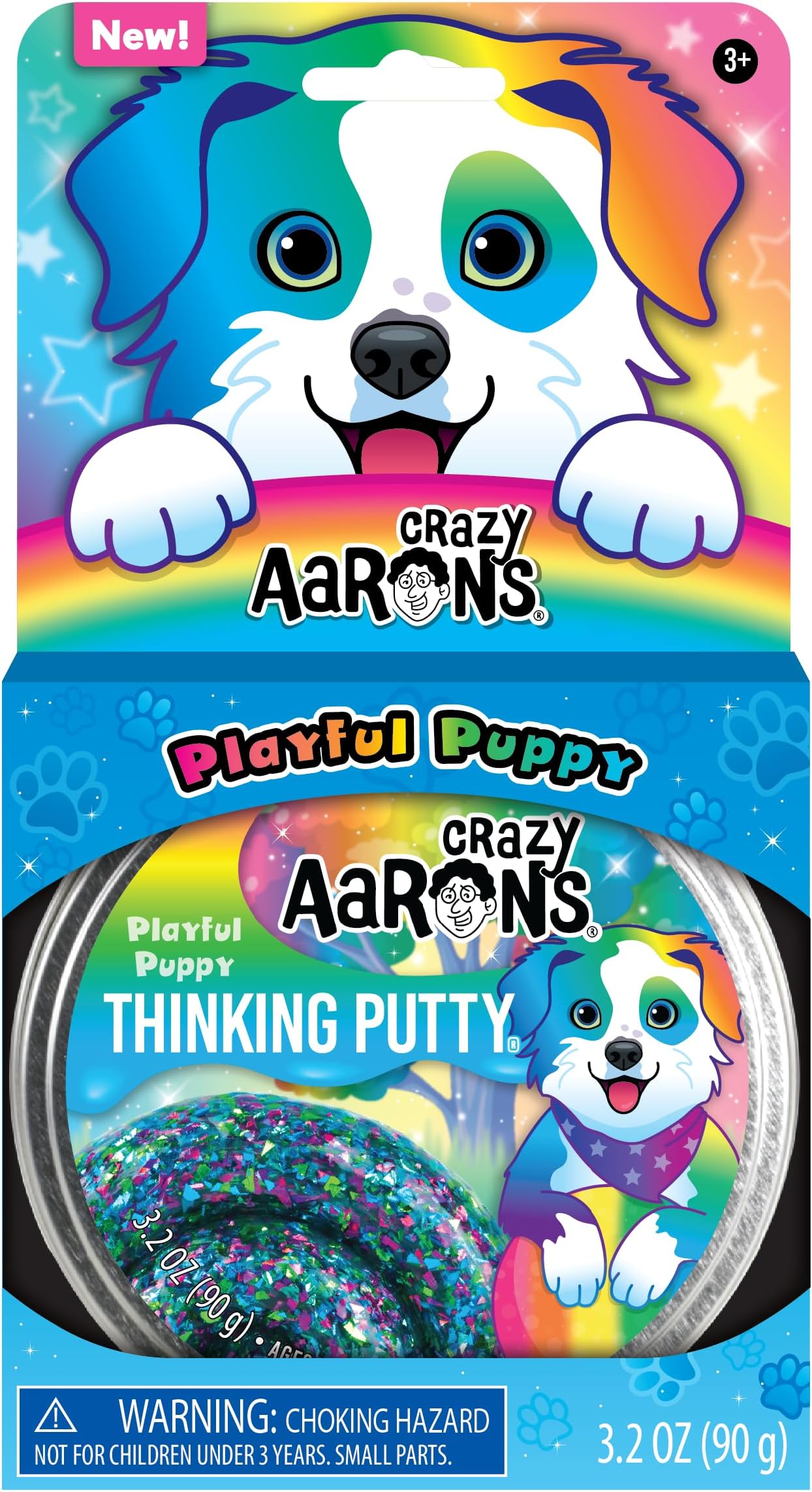 Thinking Putty® - Playful Puppy - Multi-Color Sensory Putty for Kids and Grown ups in a 4" Tin - Creative and Endless Fun, Stress Relief Therapy Toys, Never Dries Out