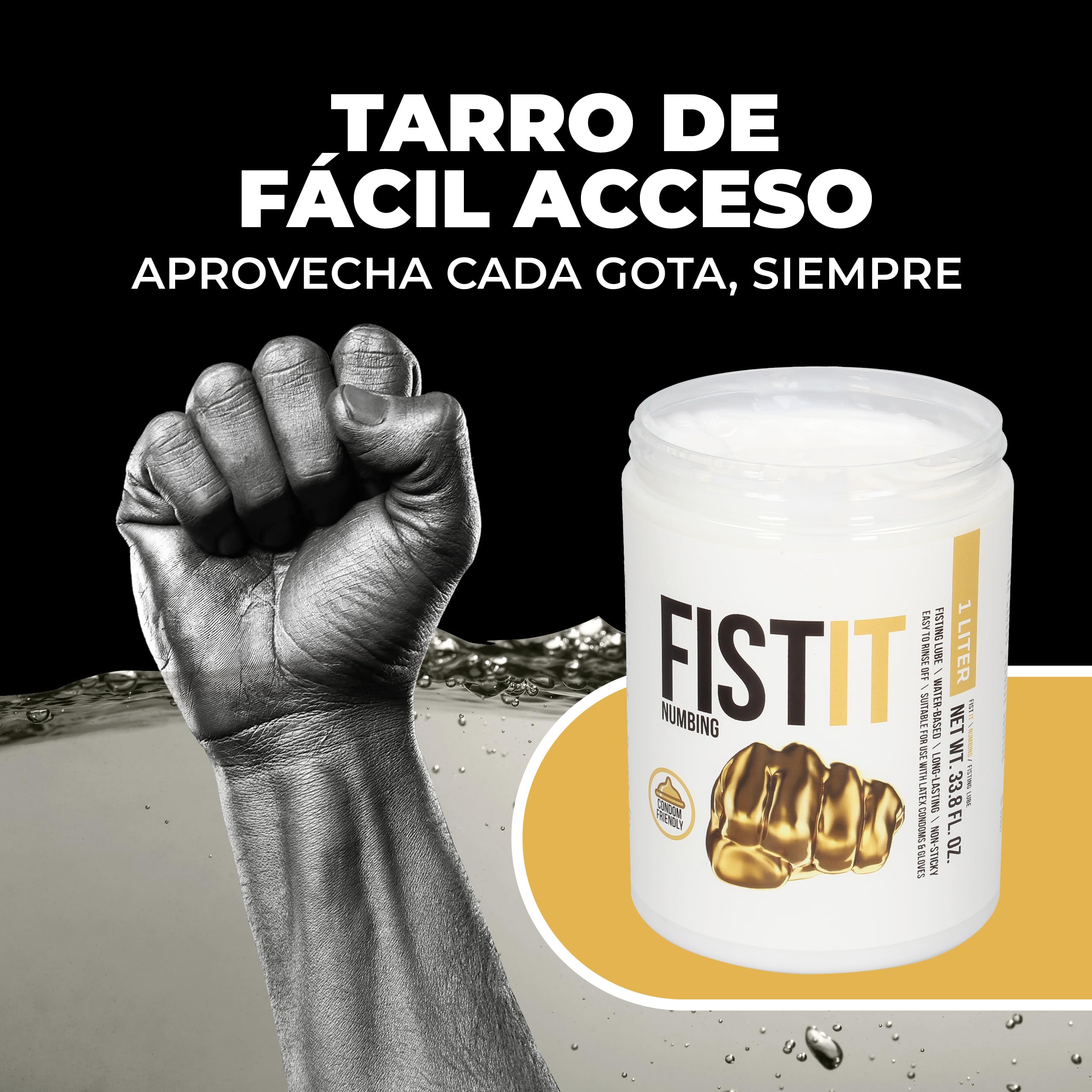 Fist It Fistit By Shots - Fistit - Numbing - Lubricante Para La Penetración Con El Puño - 1000 Ml 1000 ml, White