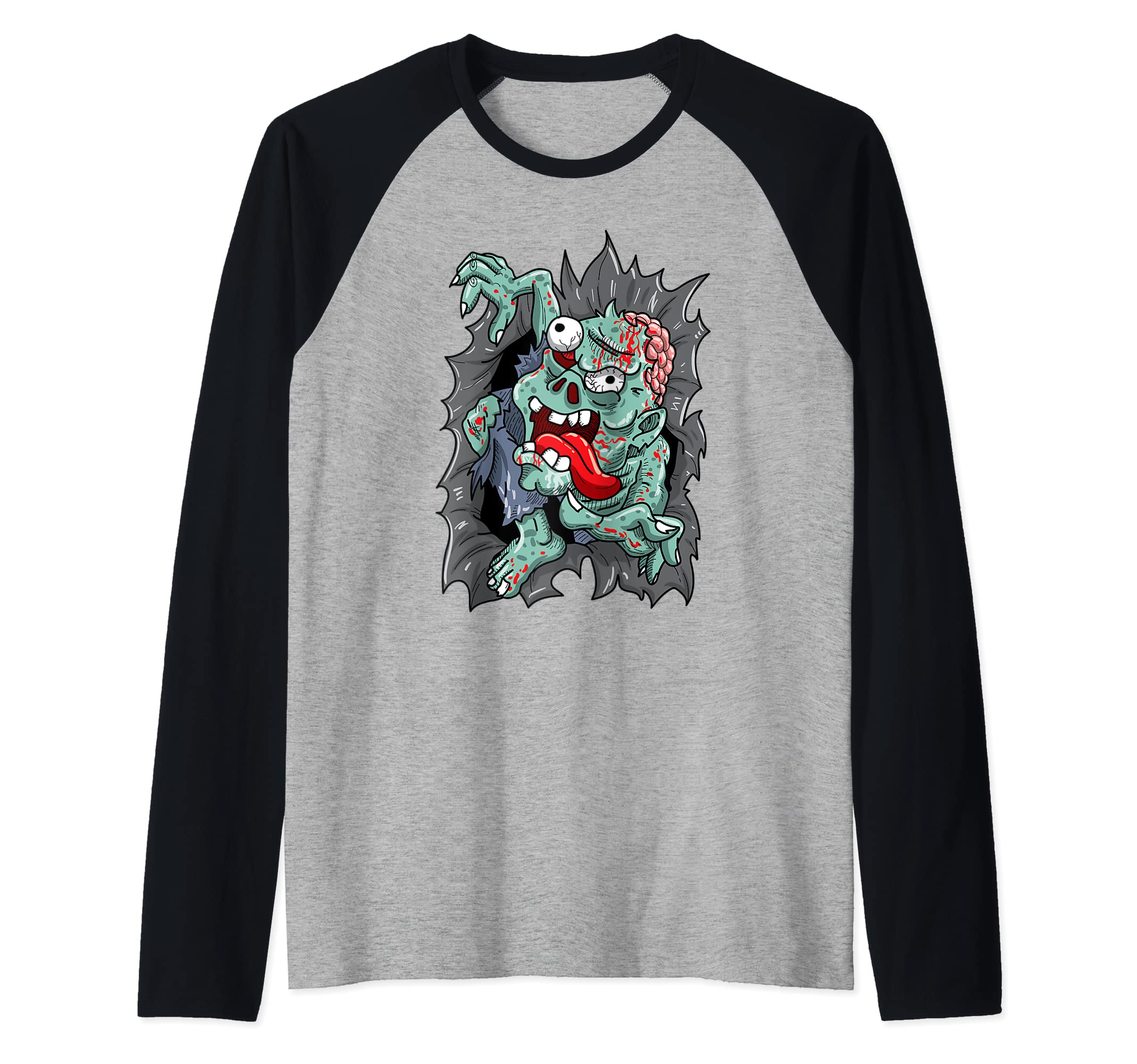 TheHolidayCouture Halloween Raglan Baseball Tee