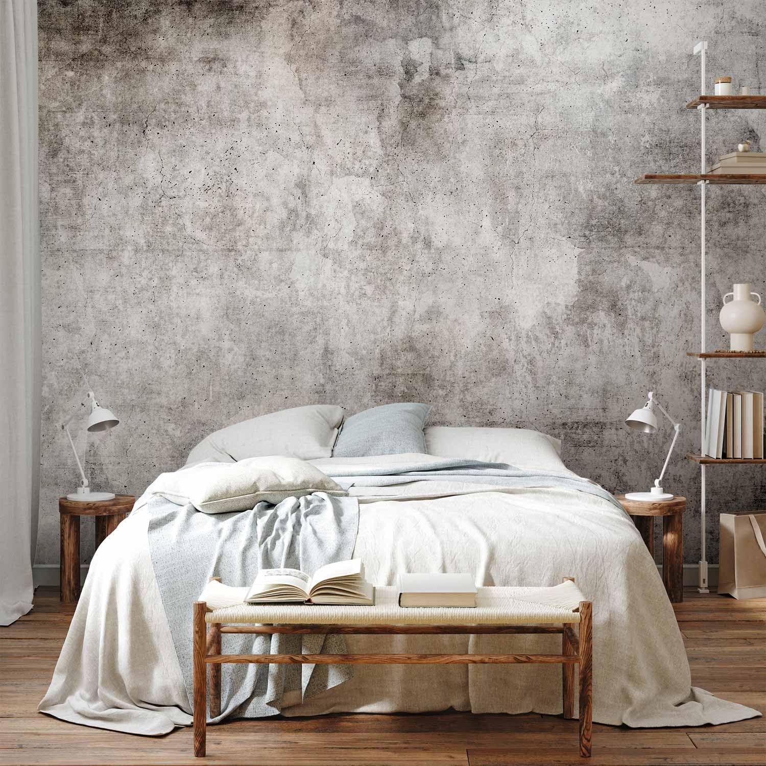murando - Fototapete Vlies Betonoptik, 400x280 cm, Schlafzimmer, Wohnzimmer | Full HD Druck, 3D-Effekt, lichtbeständige Farben, ideal fürs Wohn- oder Schlafzimmer, schnelle Montage, lichtbeständig, edel