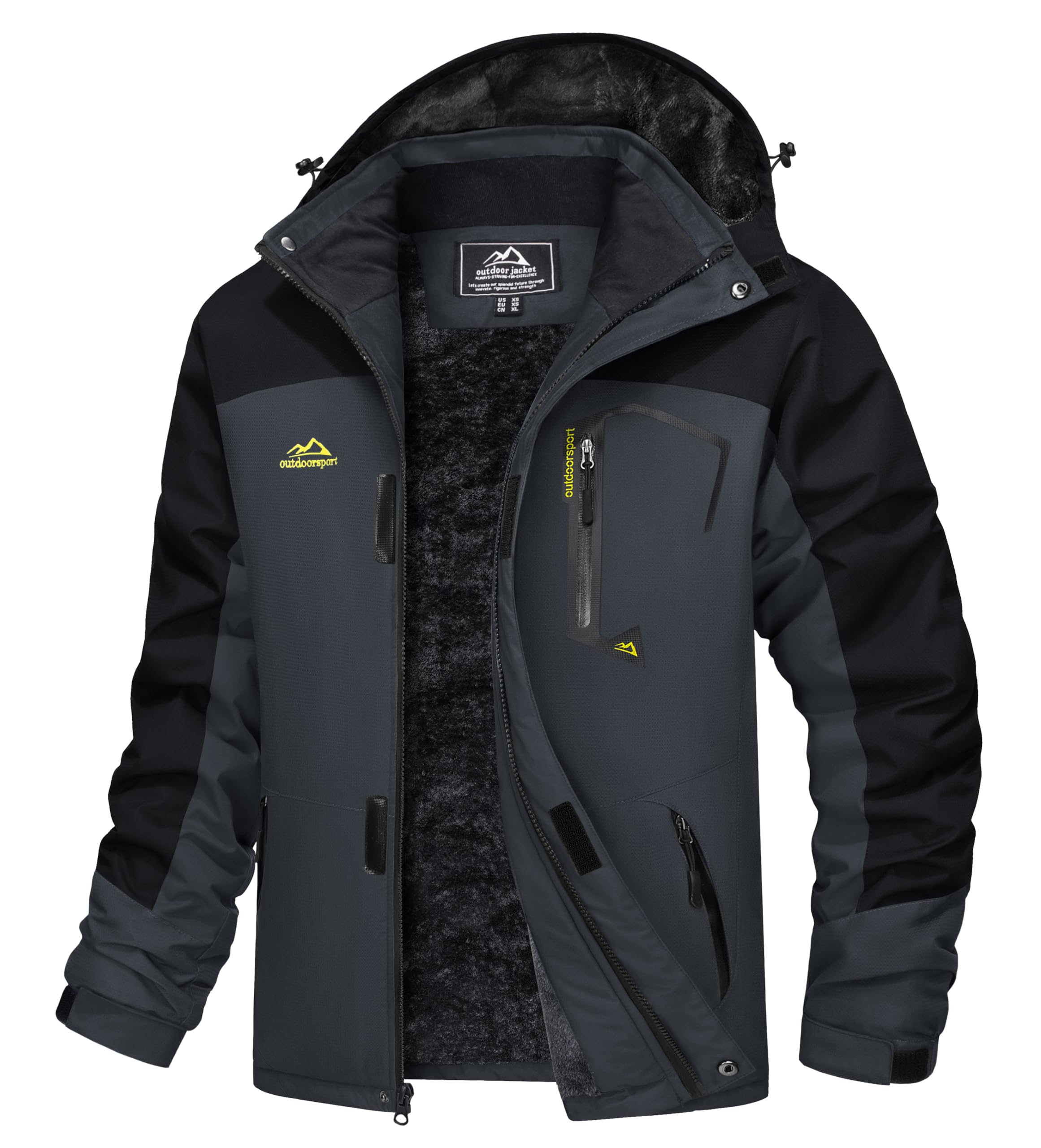 magcomsen Men's Winter Coats Waterproof Ski Snow Jacket Warm Fleece Parka Raincoats With Multi-Pockets-picture-48