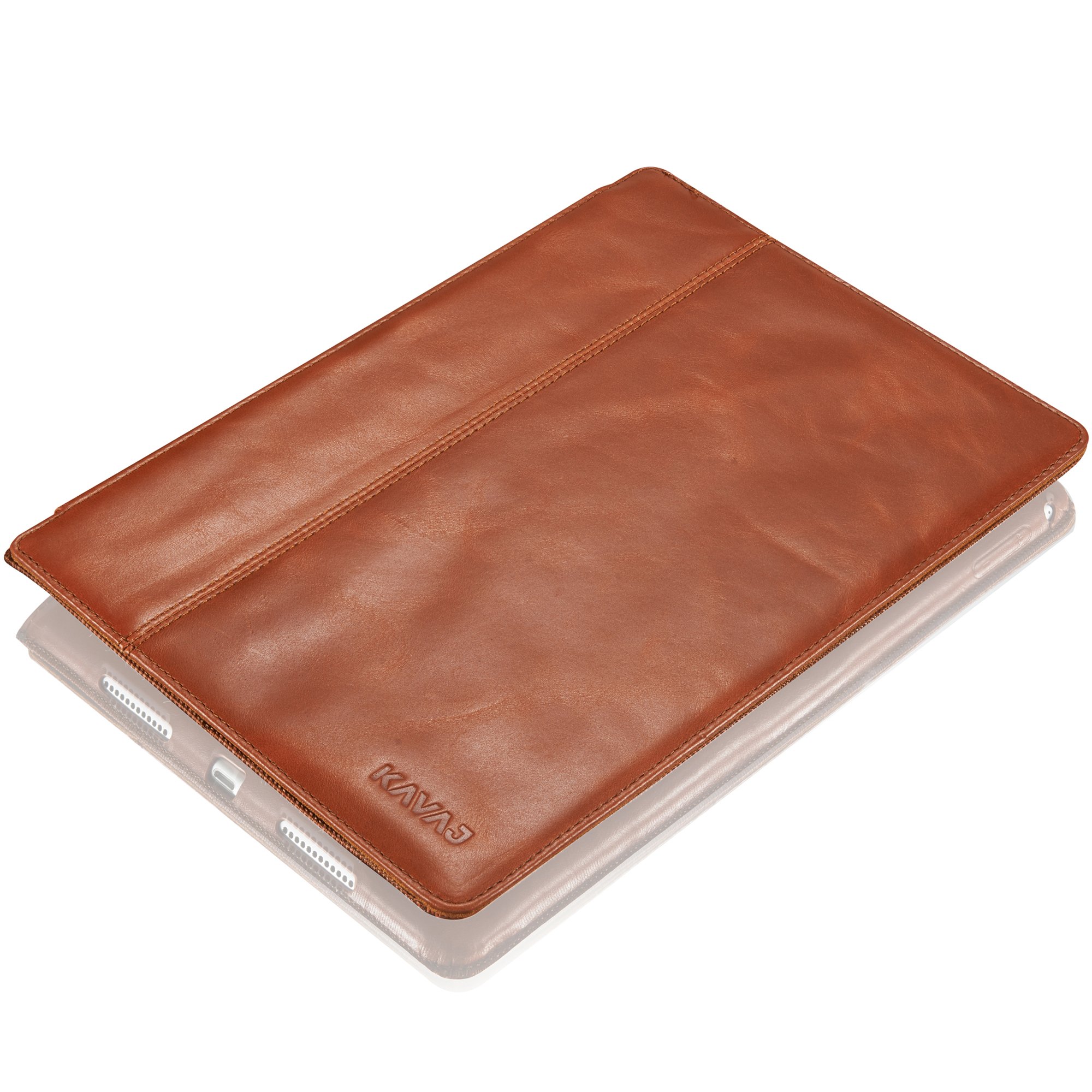KAVAJ iPad Pro (9.7") Leather case Cover Hamburg Cognac Brown - Genuine Leather with Stand-up Feature 5 Angle. Thin Smart Cover as Premium Accessory for The Original Apple iPad Pro (9.7 inch)