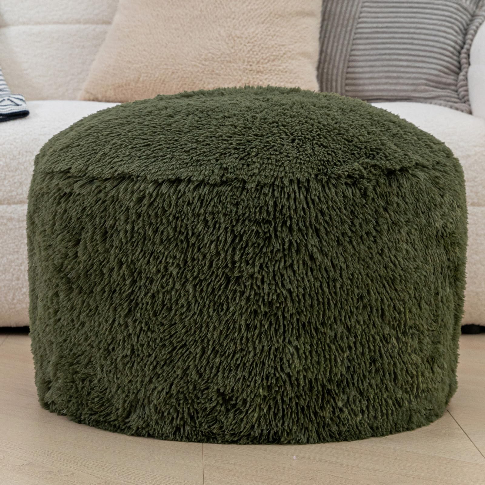 Amazon.com: AbunHeri Floor Pouf- No Filler Foot Rest Stool with