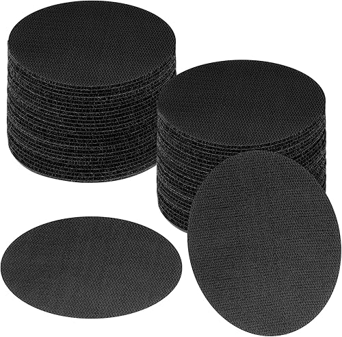 IKAYAS 48 marcadores negros para alfombras, puntos de piso, de un solo color, puntos negros para alfombras, círculos de piso, para decoración de