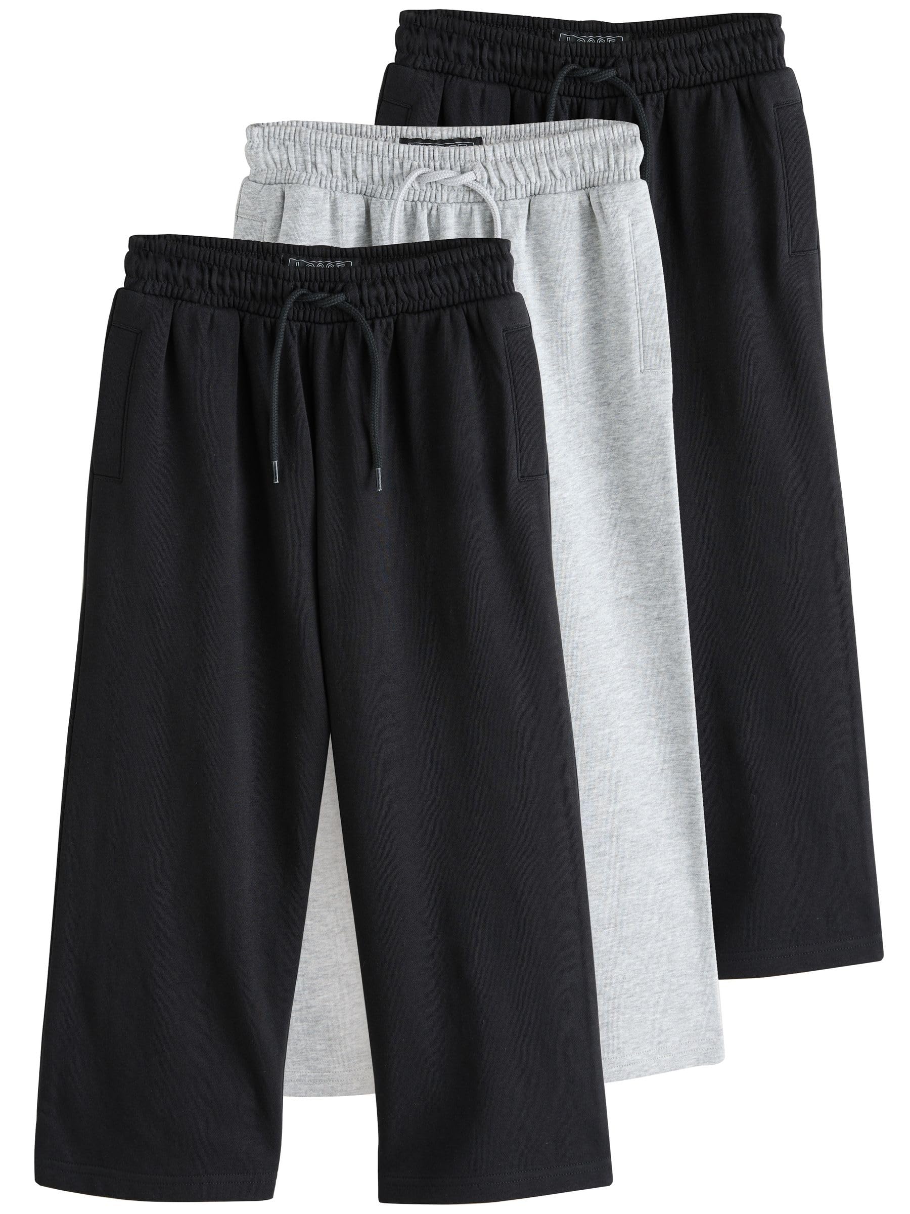 NEXT Niños Pack de 3 Pantalones de chándal de Corte Ancho