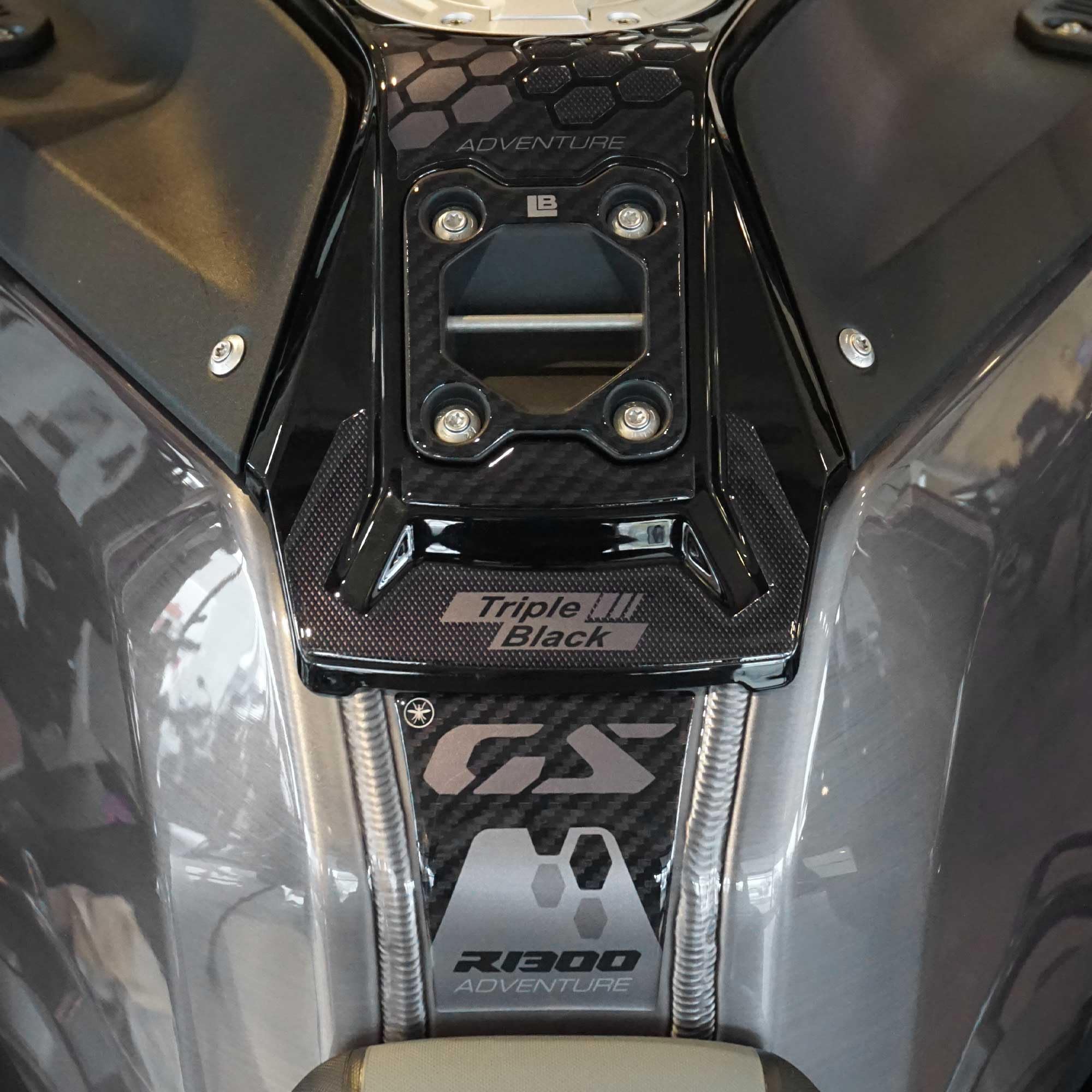 labelbike - Autocollant 3D Moto Réservoir Protection et Décoration en Résine compatible avec BMW R1300 GS Adventure Couleur Gris