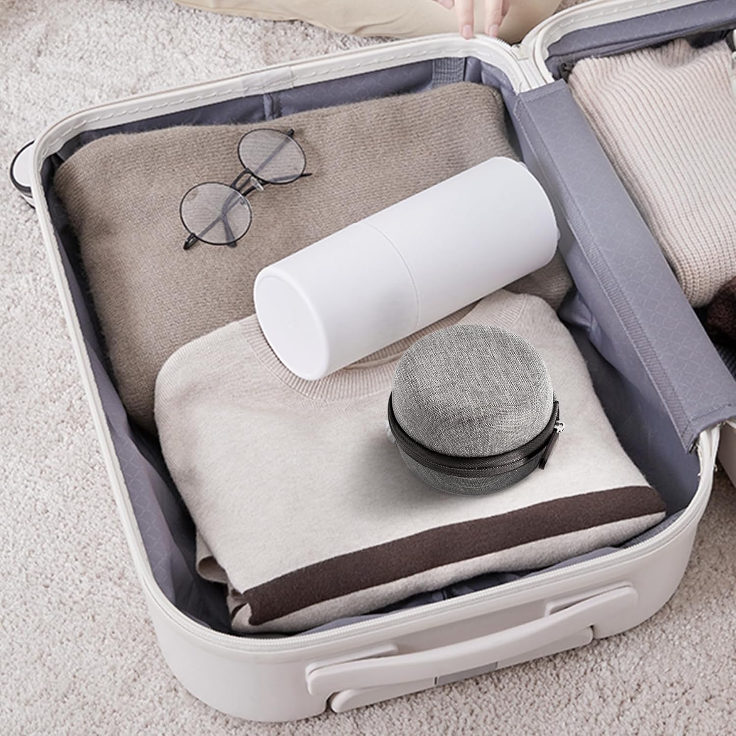 Dreamegg D11MAX Pink Bundle with Portable Travel Case - Portable White Noise Sound Machine for Baby Adult, Crush-Resistant Travel Case Provides Protection from Scratches & Water Splashes