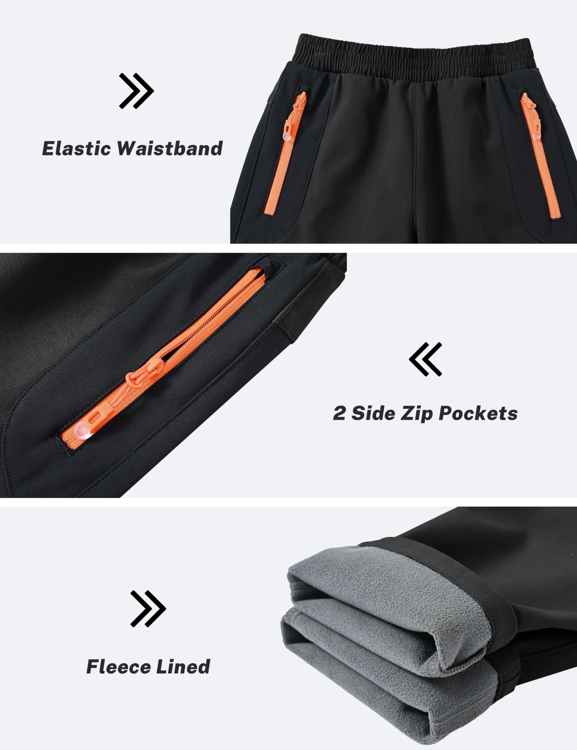 MoFiz Pantalones Ski Niño Pantalon Trekking Niña Térmicos Pantalón Senderismo Invierno Impermeables Transpirable Pantalón
