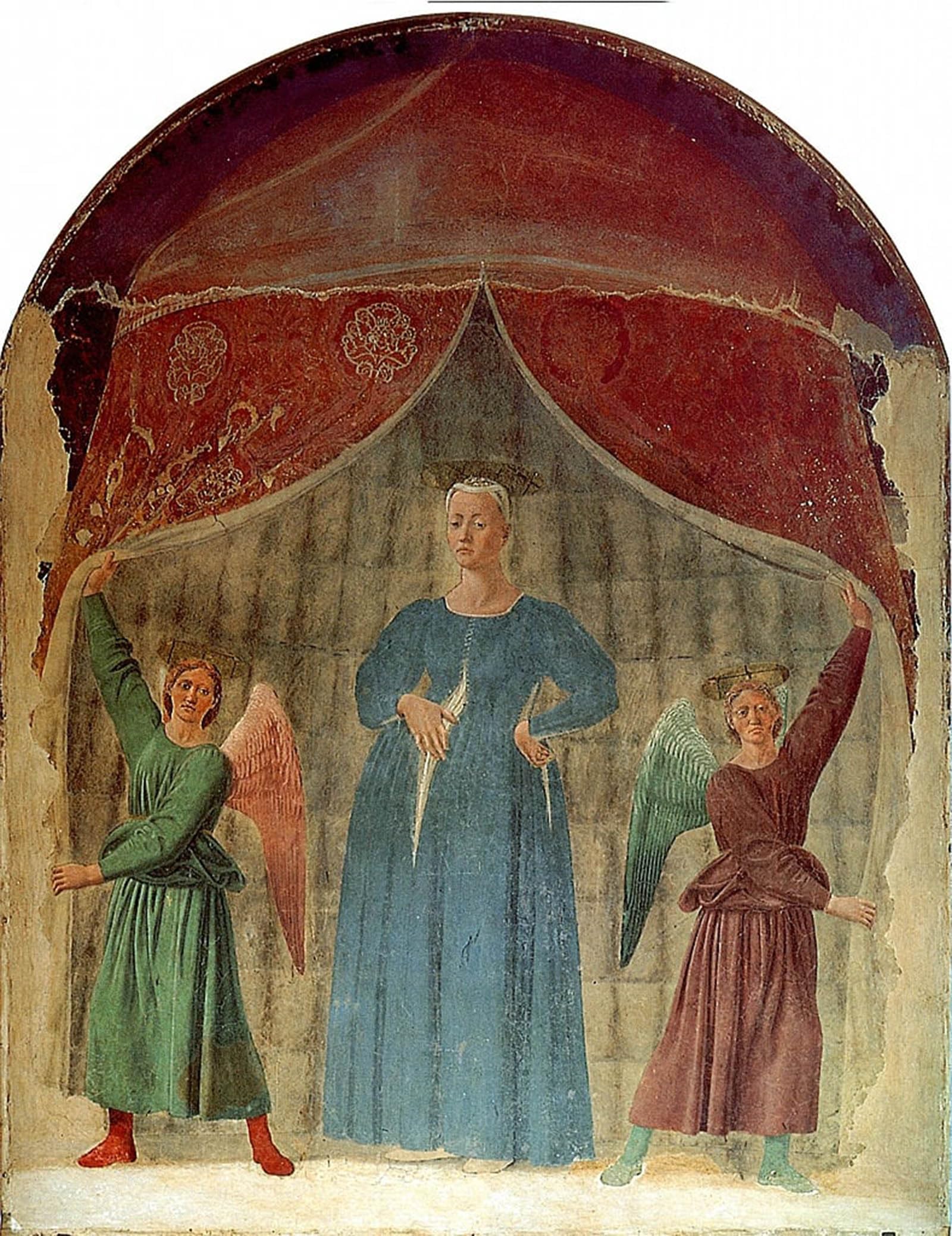 SERENDIPITP Vintage Picture Print on Canvas Wall Art Poster Lady Del Parto by Piero Della Francesca Artwork Print Poster for Wall Decor 60x90cm