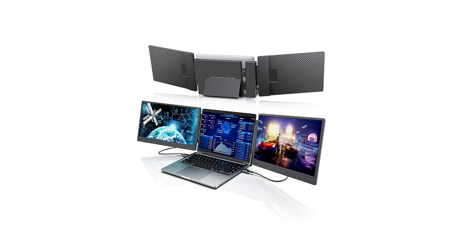 Amazon.com: Laptomo 14'' Triple Portable Monitor for Laptop