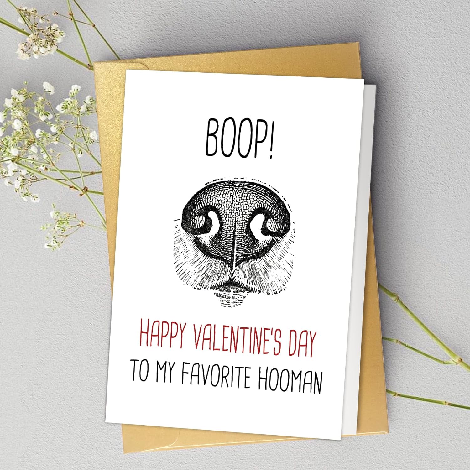 Spercy Funny Valentine's Day Card from The Dog, Cute Valentines Day Card for Dog Mom Dad, Puppy Nose Valentines Day Cards for Women Men - Image 6