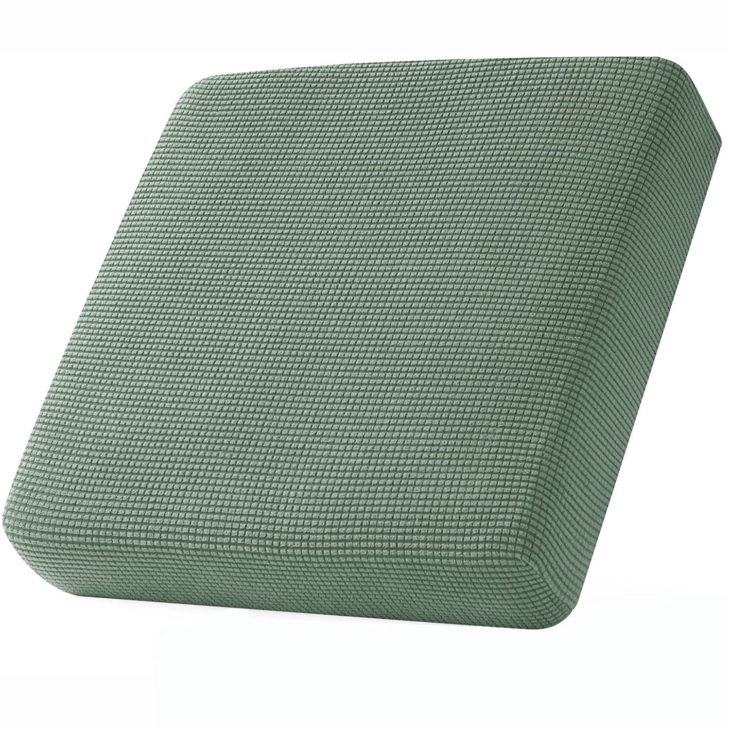SYLC Oversized Sofa Seat Cushion Cover Stretch Extra Large Sofa Cushion Slipcovers Knitted Individual Backrest Cover Couch Chaise Cover (Green,Oversize 1 Seater)