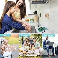Vista 7 de Soporte para jabón, contenedor de viaje con tapa, sellado fuerte, a prueba de fugas, plato portátil con bolsa y banda de silicona, estuche de bar