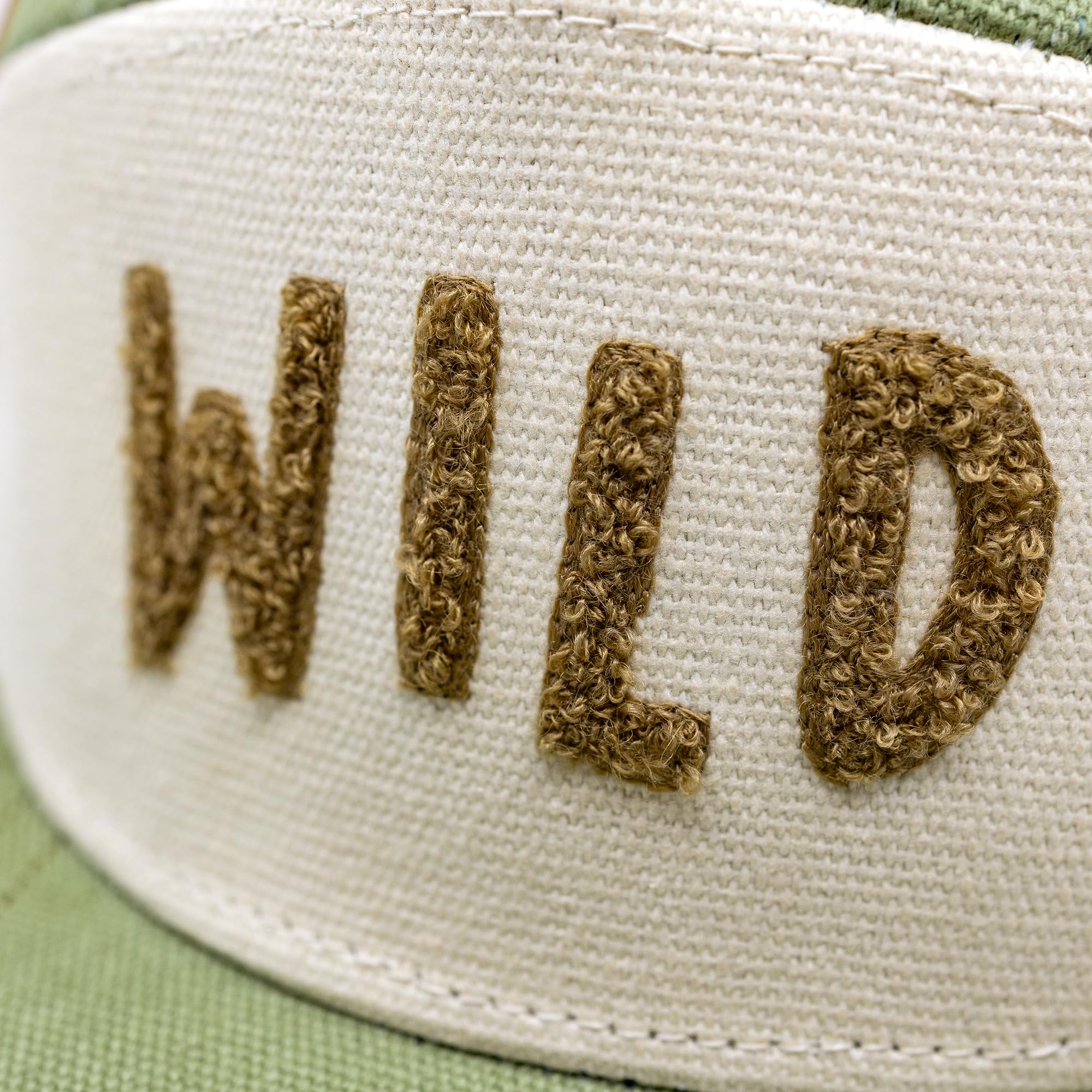 Hand und Feuer Snapback Cap Kinder Wild Retro Braun Canvas Verschiedene Größen