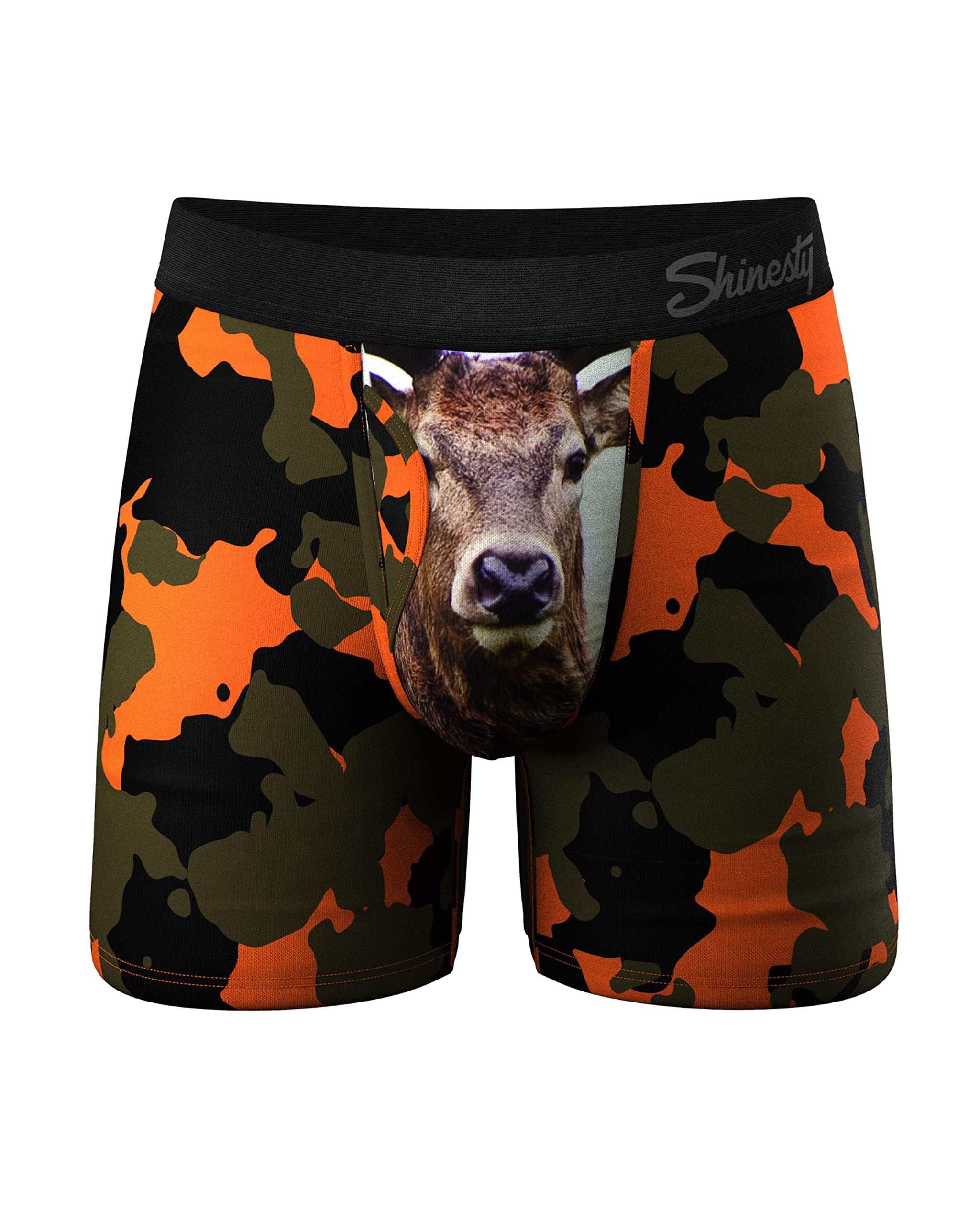 Shinesty Hammock Support Mens Boxer Briefs, Camo Deer, L