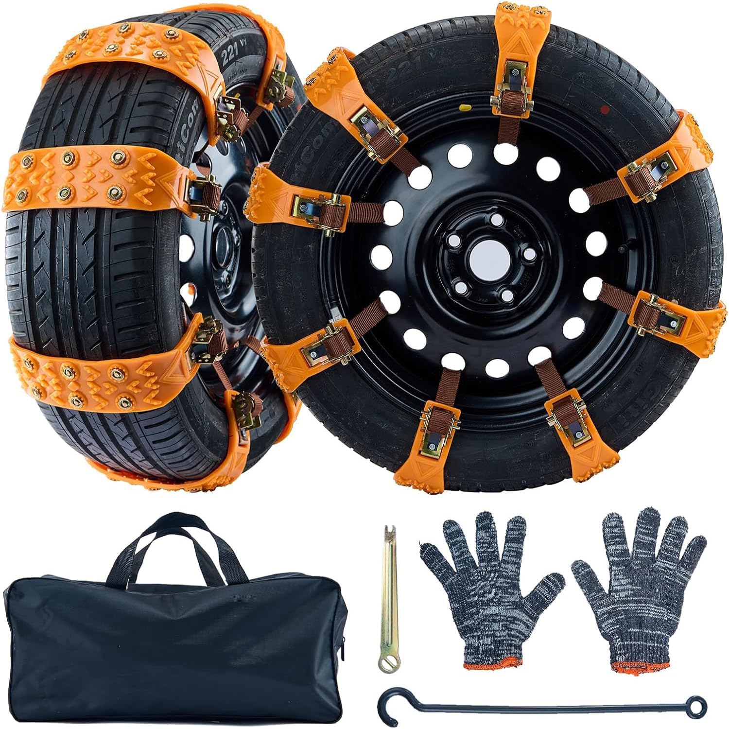 DEDC Tire Snow Chains 8Pcs