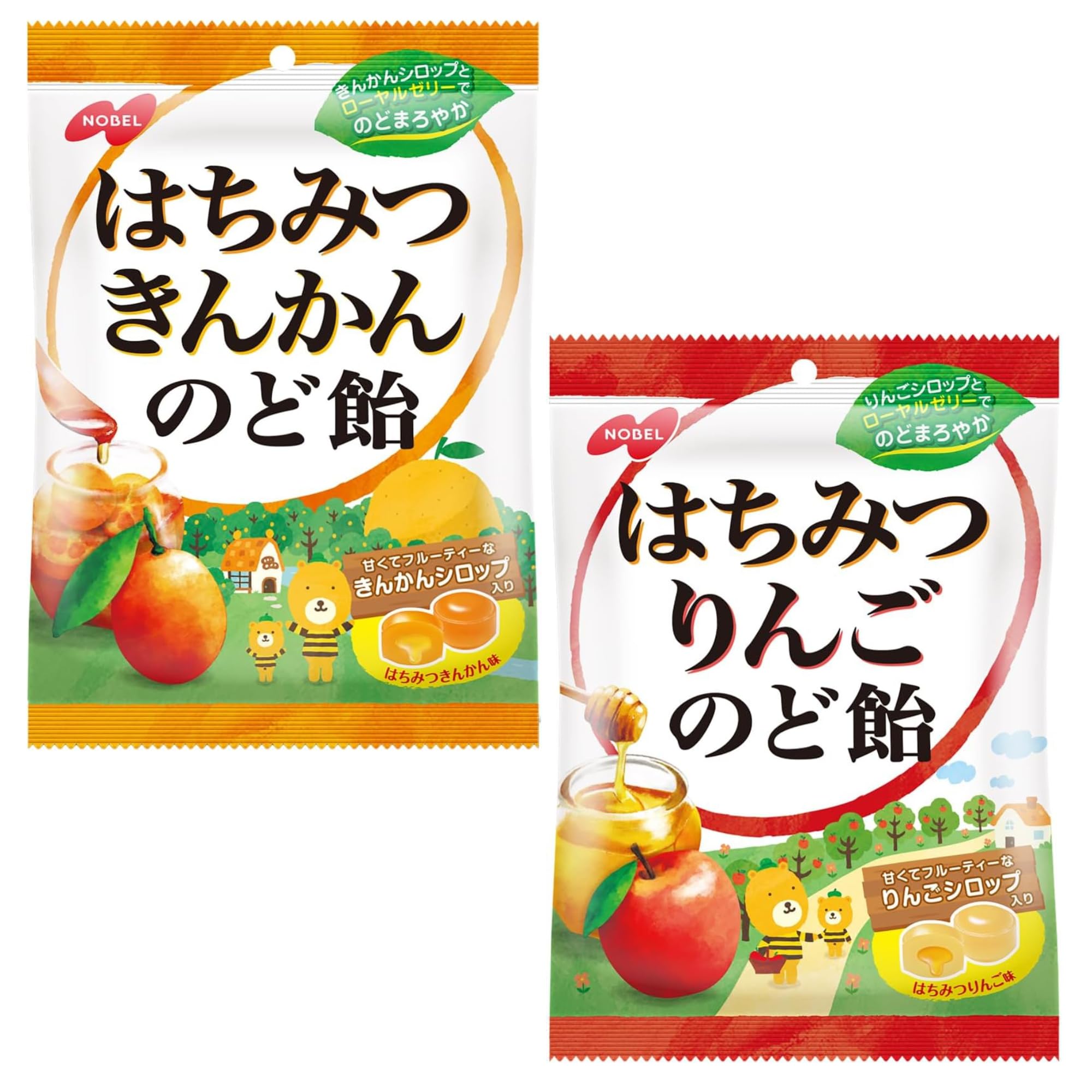 Amazon.co.jp: 【まとめ売り】はちみつ きんかん のど飴×りんご のど飴