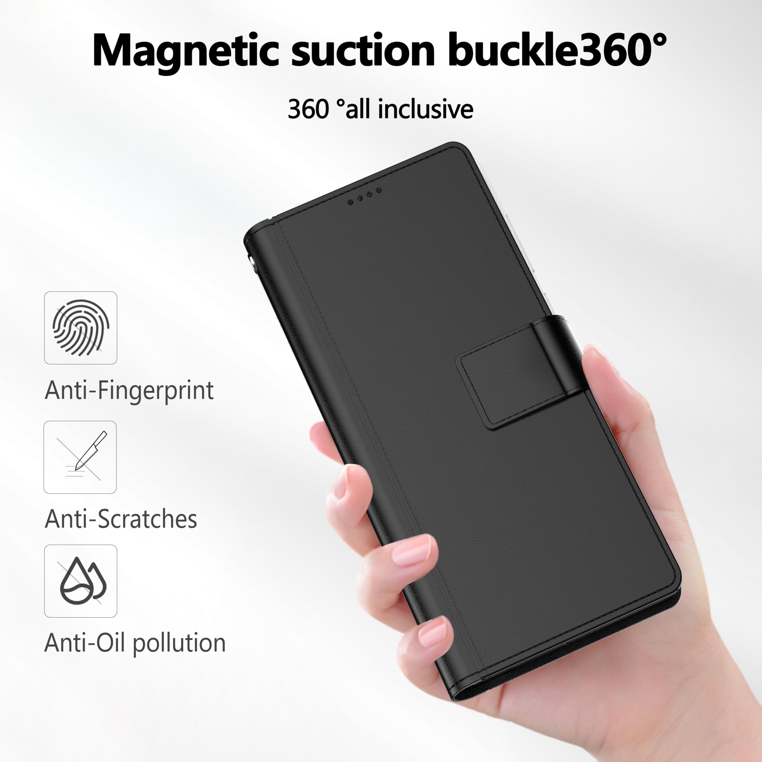 KQXG Cover per Honor Magic 7 Lite/Honor X9c - Portafoglio in Pelle Sintetica a Libro Magnetica con Calamita, Custodia Flip Antiurto con Fodera Interna