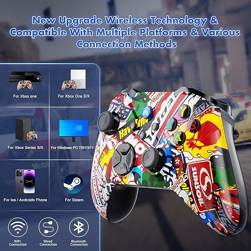 Miniatura 2 de Gamrombo Controlador inalámbrico X-box compatible con Xbox Series XS, Xbox One, Xbox One SX, PC WindowsSteam, controlador de juego AndroidiOS con