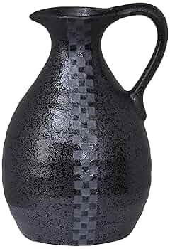 美濃焼　口付徳利　江戸末~明治　◆ 29/5_9 Amazon｜美濃焼 徳利 おしゃれ 取手付 とっくり 黒釉銀彩 容量約