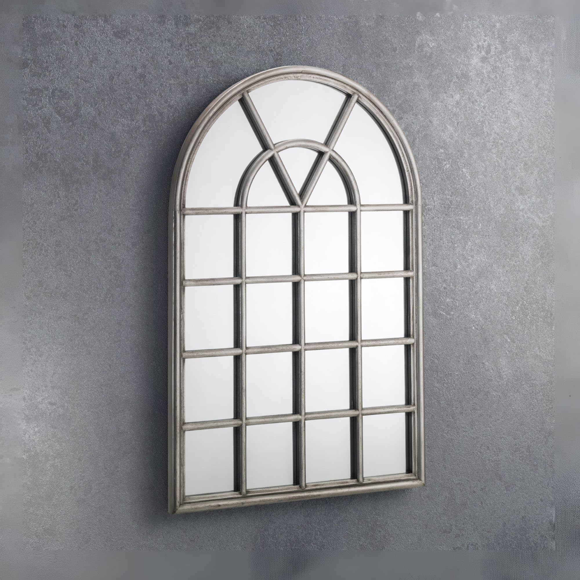 Julian Bowen Opus Pewter Window Mirror