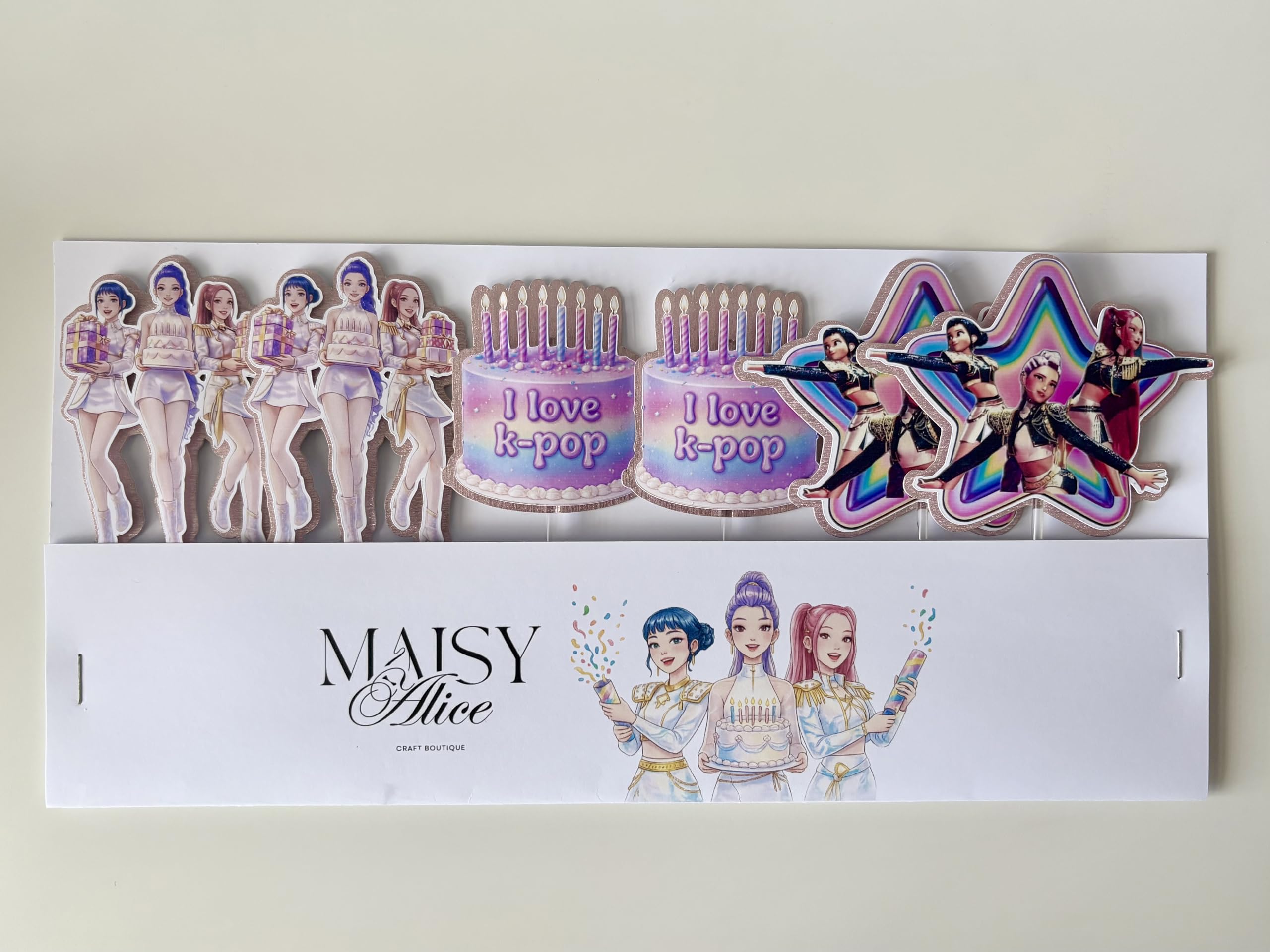 K-Pop Demon Hunters Cupcake Toppers