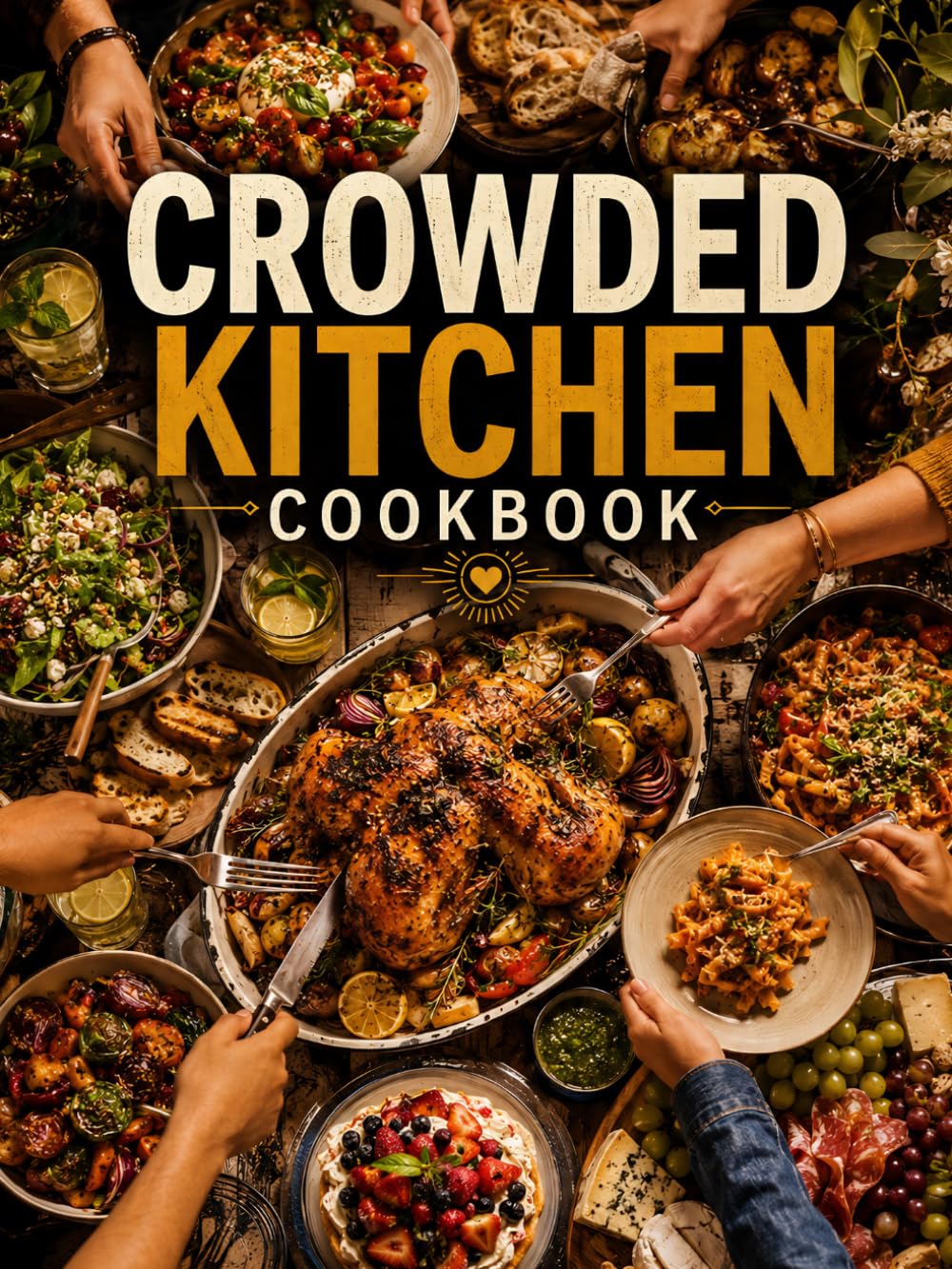 Crowded Kitchen Cookbook: No-Fuss Drinks, Dinners and Desserts for Effortless Entertaining, Family Gatherings and Everyday Meals with Extra Flavor and Crowd-Pleasing Comfort Food