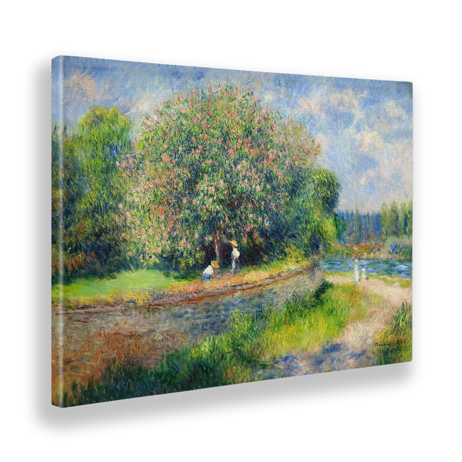 Giallobus - Quadro - Pierre Auguste Renoir - Castagno in fiore - Tela Canvas Telaio Standard - 100x70 - Pronto da appendere - Quadri moderni per la casa