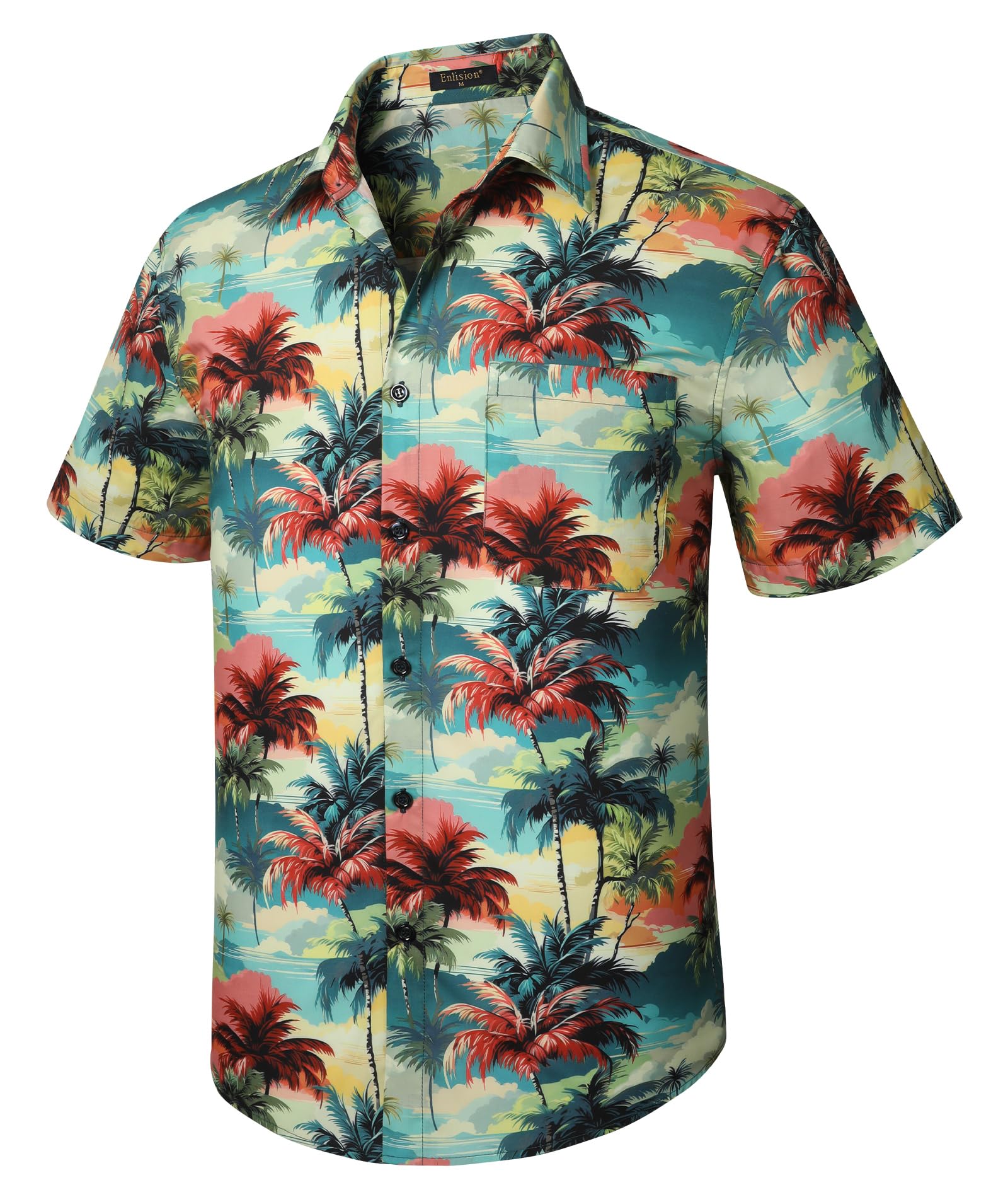 Men's Hawaiian Shirts Short Sleeve Casual Floral Button Down Tropical Shirt Summer Holiday Beach Aloha Hawaii Shirt