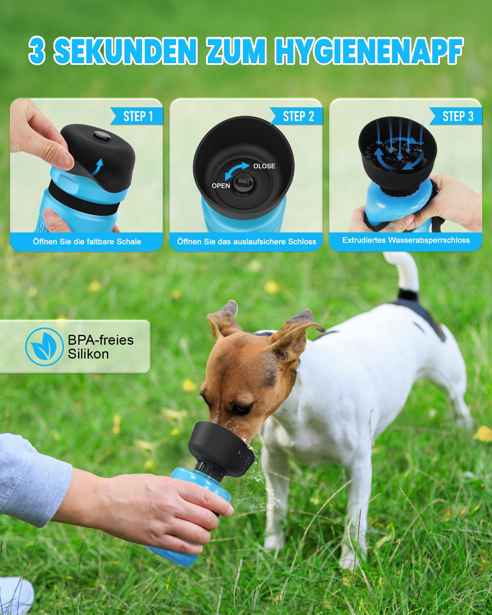 lesotc Hondendrinkfles voor onderweg, opvouwbare hond, lekvrij, waterfles, hondenwaterdispenser voor dagelijks wandelen, reizen, kamperen, 520 ml, roze lesotc Hondendrinkfles voor onderweg, opvouwbare hond, lekvrij, waterfles, hondenwaterdispenser voor dagelijks wandelen, reizen, kamperen, 520 ml, roze