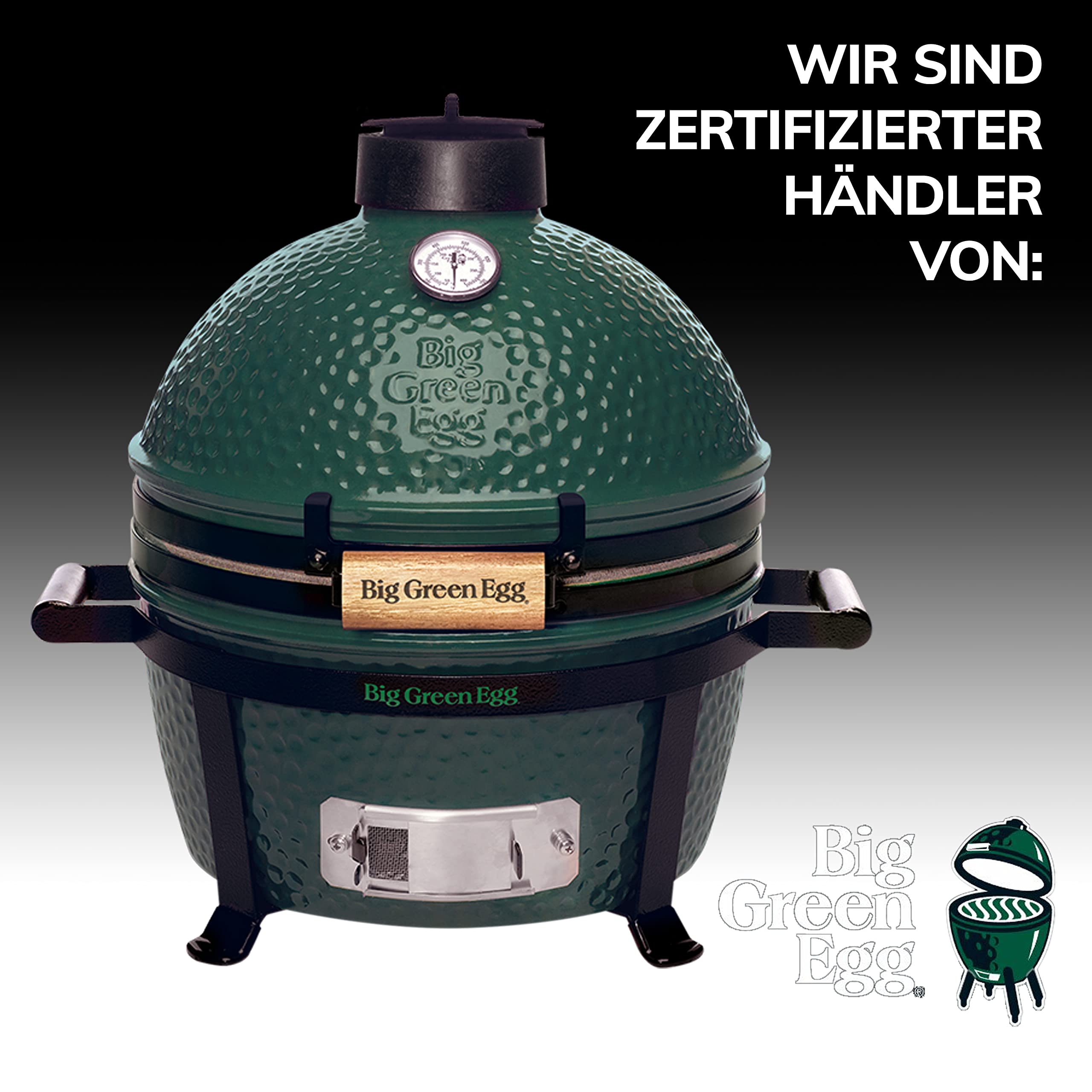 Big Green Egg MiniMax Keramikgrill EGGtastischer Starter Deal mit Grill Zubehör Mini Kamado mit Kohle, ConvEGGtor, Ascheschieber und Looftlighter Artikelnummer AMXHD3