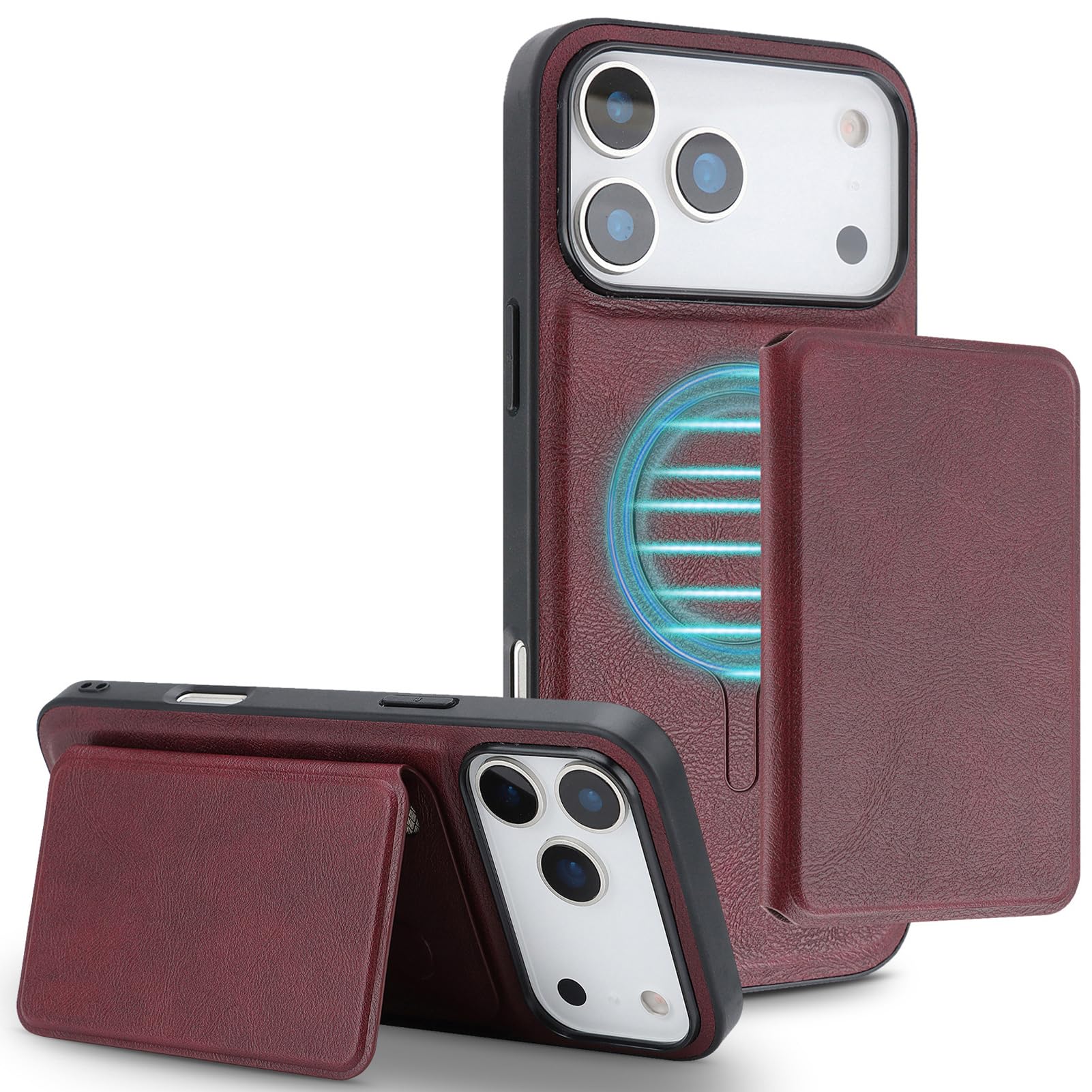 Coque Cuir for IPhone 18 Pro Max/18 Pro Portefeuille Magnétique Détachable