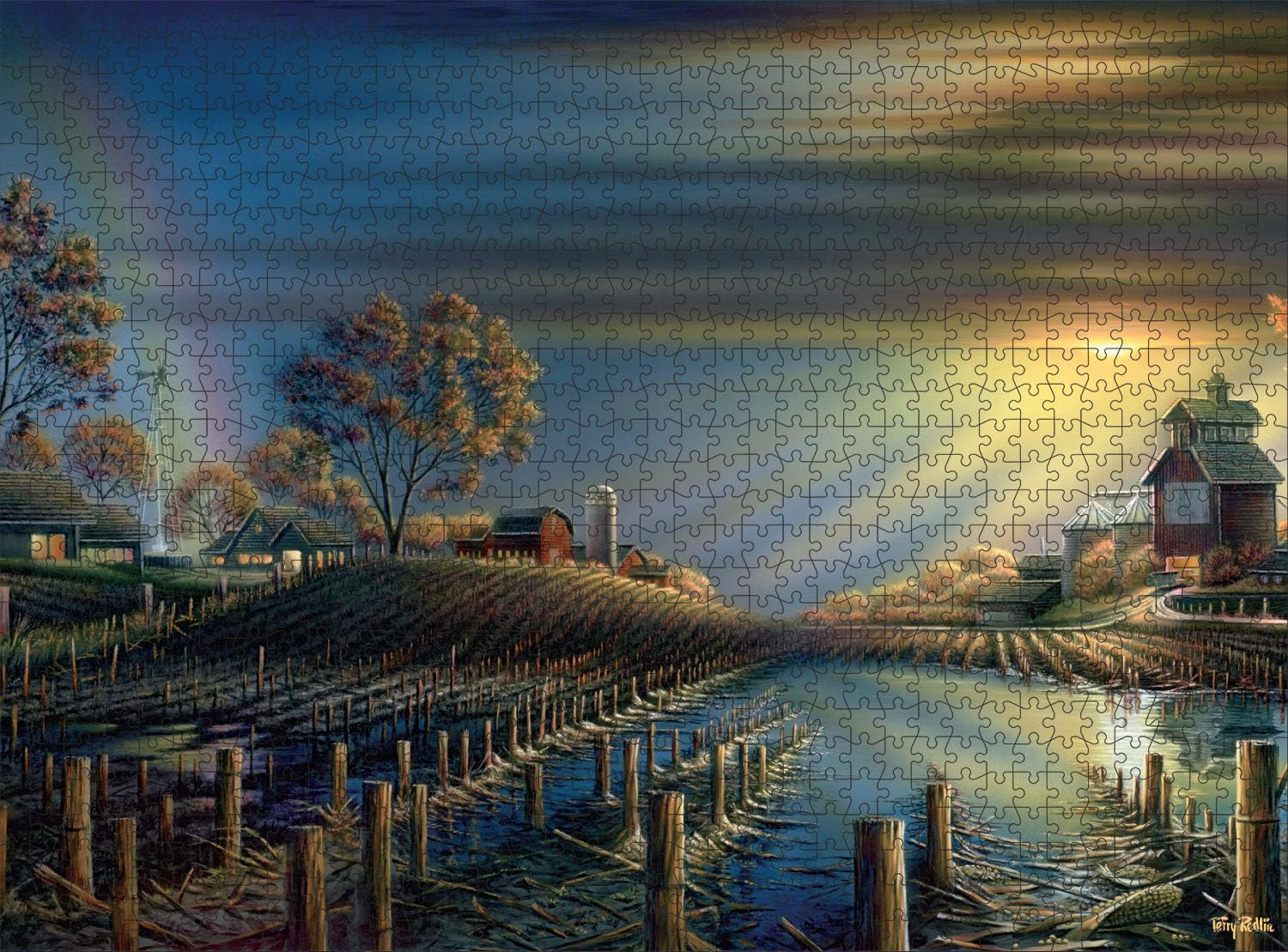 Buffalo Games - Terry Redlin – After The Storm – Puzzle de 1000 pièces pour Adultes – Puzzle Stimulant Parfait pour Les soirées de Jeu – La Taille finie est de 68 x 50 cm