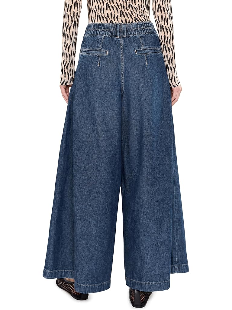 Gray Free People We The Free Scout Wide-Leg Jeans