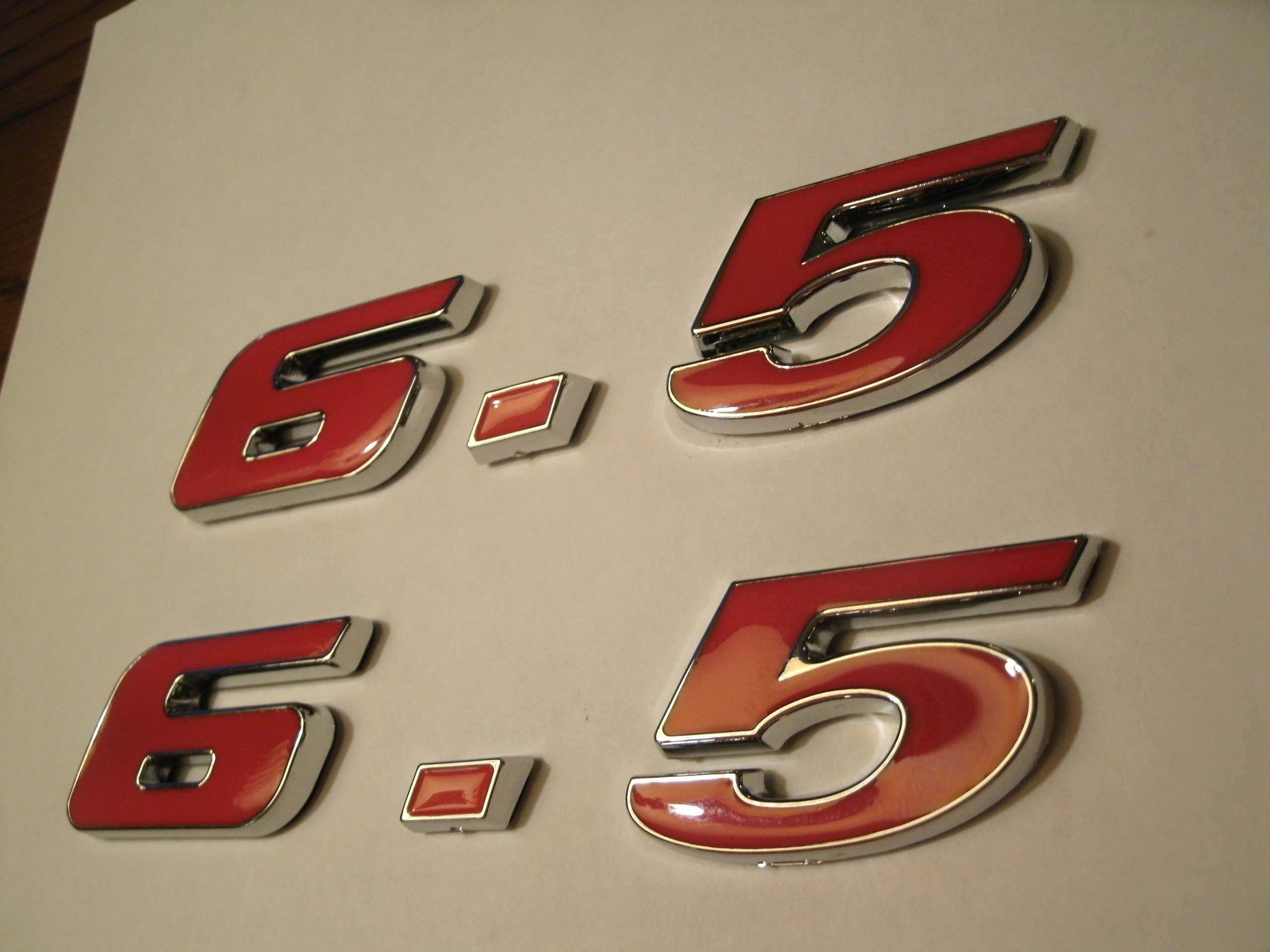 376 CI Engine ID Emblems - Black With Chrome Edges Self-Adhesive Pair