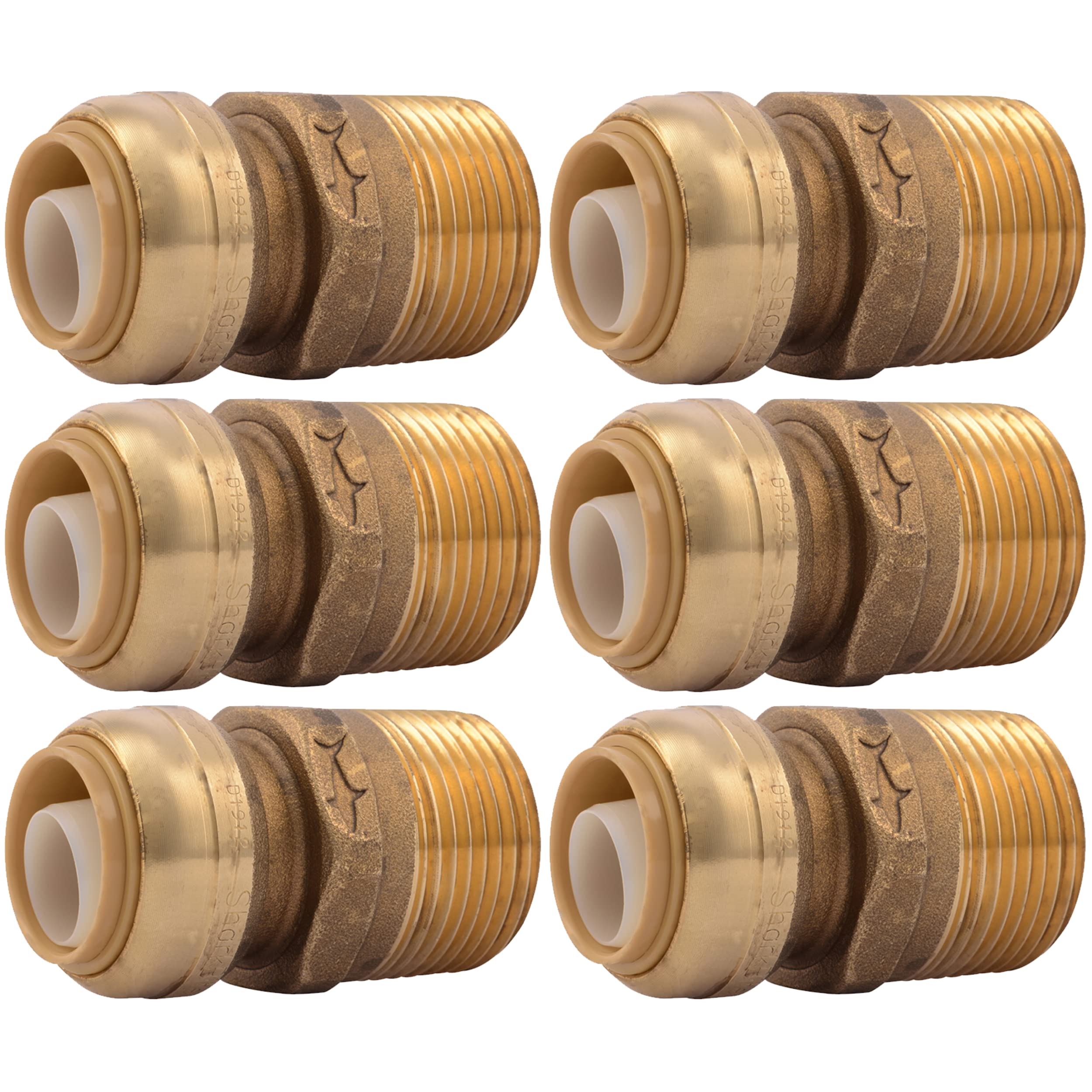 Snapklik.com : 3/4 Inch X 1 Inch MNPT Adapter, Pack Of 6, Push To ...