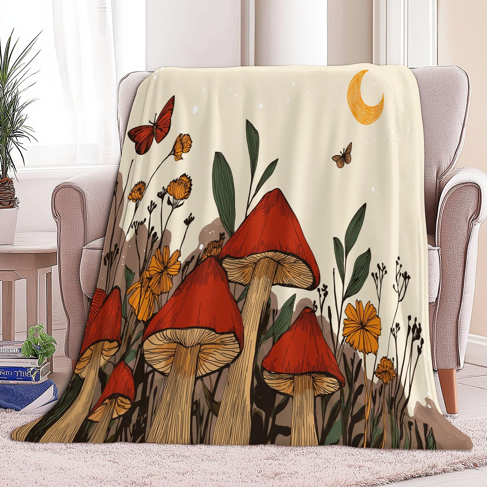 Koc flanelowy 220 x 240 cm, miękki i ciepły koc, z mikrofibry, na sofę i łóżko, miękki i ciepły flanelowy, narzuta na łóżko 2-osobowe, kremowy