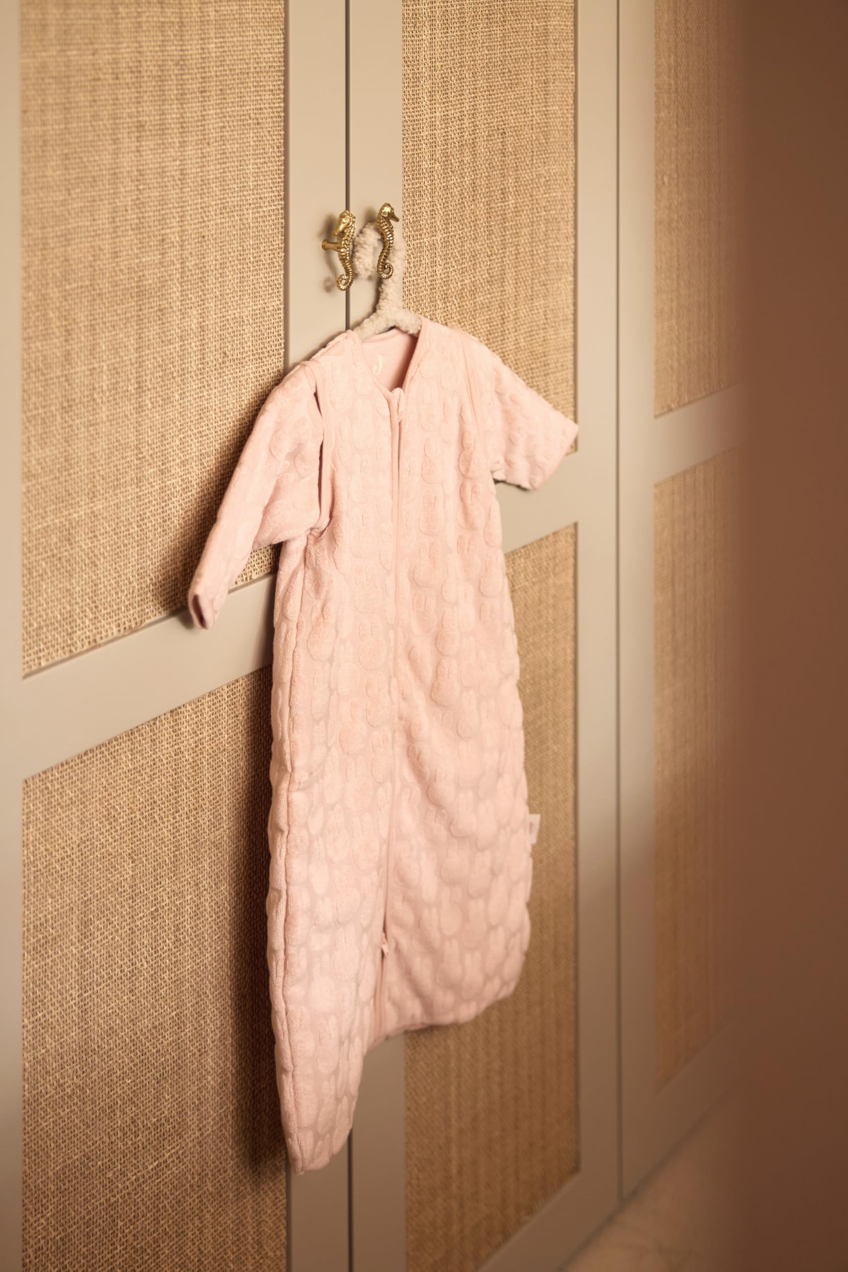 Jollein Śpiwór niemowlęcy ze zdejmowanymi rękawami, żakardowy Miffy, dzika róża, 90 cm, Miffy Jacquard, Wild Rose, 90